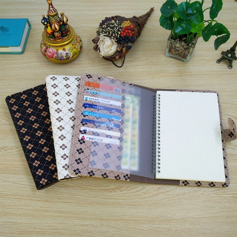 Leather Journal Notebook 2022 Planner A5 Diary Agenda With Widely Usage Removable Folder With Multi-organizer Pockets(4PCS)