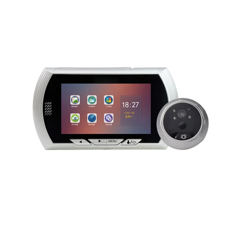 YB-43AHD-M 4.5"HD Color Screen Smart Doorbell Viewer Digital Door Peephole Viewer Camera Door Eye Video record IR Night vision 