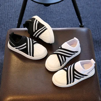 

Classic Black and White Children Cross shoes Girls Boys Kids Sneakers Fashion Casual Baby Slip on Shoes