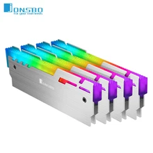 Jonsbo-disipador de NC-3 para memoria RAM, radiador de 5V, 3 pines, ARGB, memoria de ordenador de escritorio, chaleco de enfriamiento, almohadilla térmica de calor, enfriador para ordenador Ram DDR3 DDR4