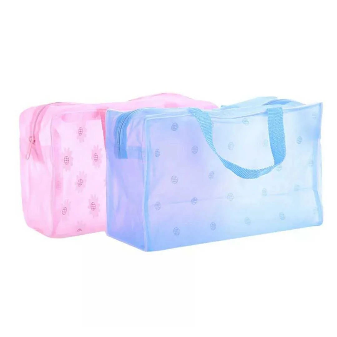 

5 Color Lightweight Pvc Make Up Organizer Cosmetic Bag Transparent Travel Organizer Waterproof Clear Beautician Bathing Cosmetic