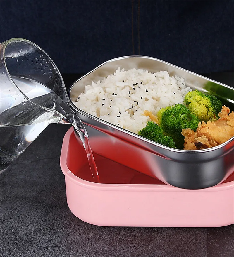 800 мл, японская 304 нержавеющая сталь, Bento Box, микроволновая печь, Ланч-бокс для детей, для пикника, школы, фруктовая коробка для еды, герметичный ланч-контейнер