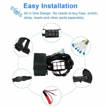 

System Rocker Switch Button Replacement 6 Gang Panel LED Work Light Relay