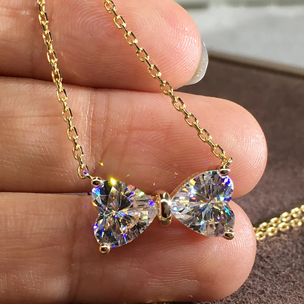 18K Gold 5 Diamond Necklace