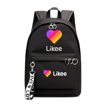 

LIKEE Video App backpack Likee Backpack Laptop Backpack School Bag for Teenage Girls boys Russian Styles Zipper Bookbag 2020 New
