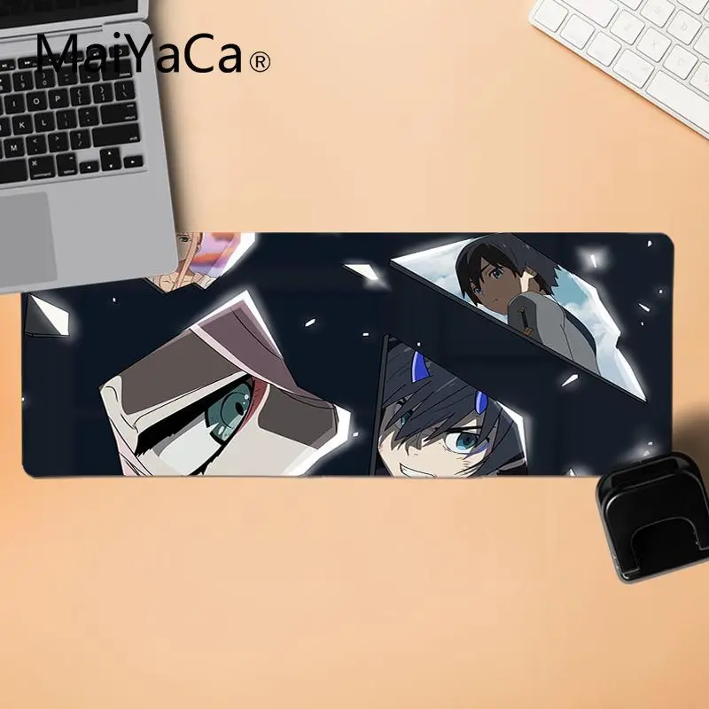 MaiYaCa, Печатный коврик для мыши My Favorite Anime Darling in the FranXX, мягкий резиновый коврик для мыши, прочный Настольный