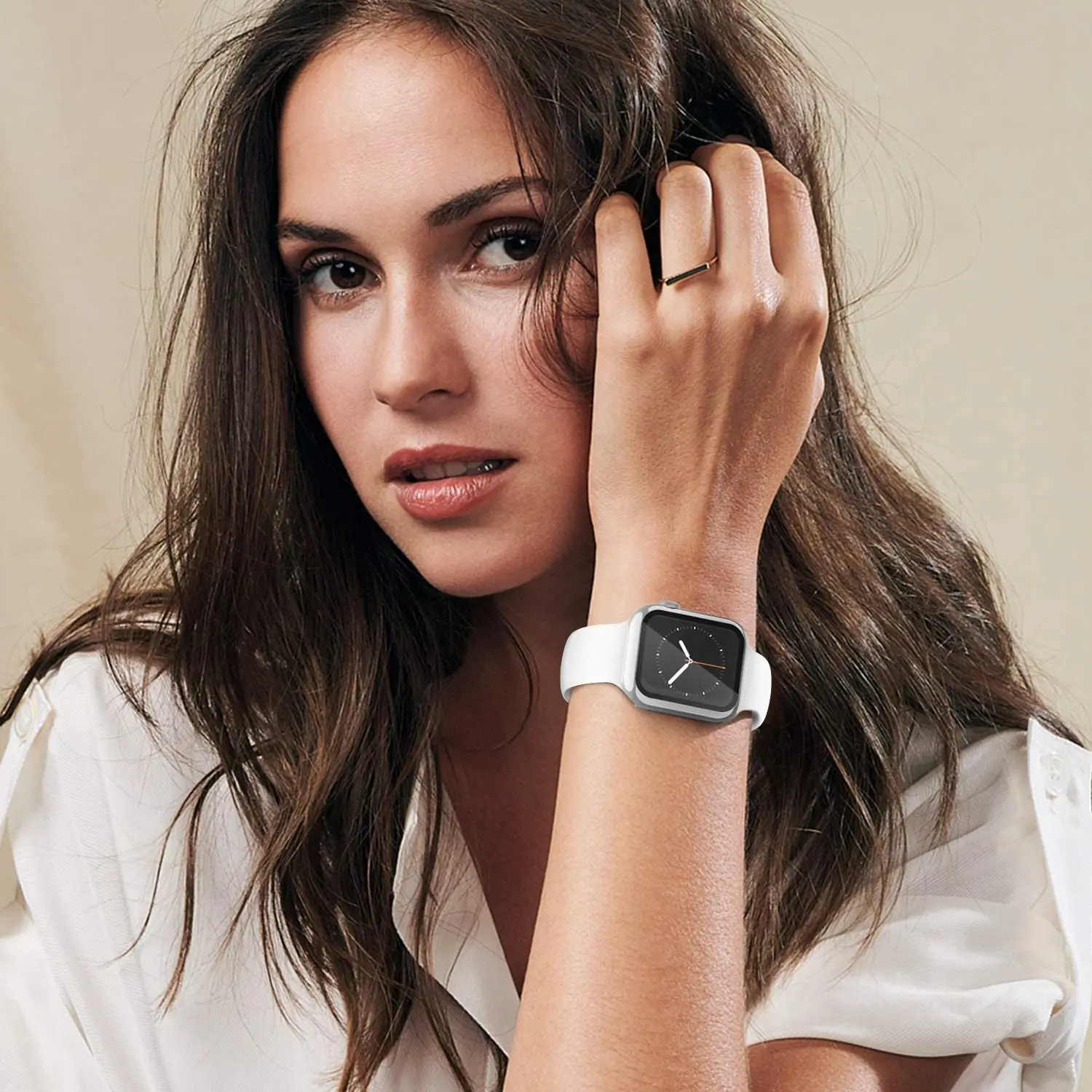 Glass + Cover for Apple Watch Case 45mm 41mm 44mm 40mm 42mm 38mm Screen Protector Accessories for iWatch Series7 6 5 4 3 se