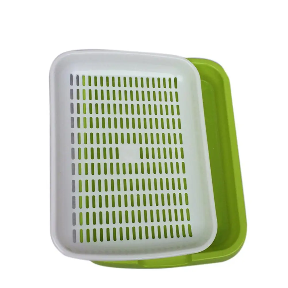Бутон ростки рассады Гидропоника поднос питомник Пшеница Трава имплантат двухслойный Soilless культура фасоли цвет случайный