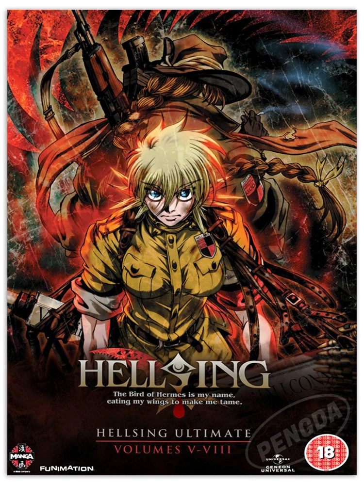  Hellsing Classic Character Anime Poster Poster Decorative  Painting Canvas Wall Posters and Art Picture Print Modern Family Bedroom  Decor Posters 08x12inch(20x30cm): Posters & Prints