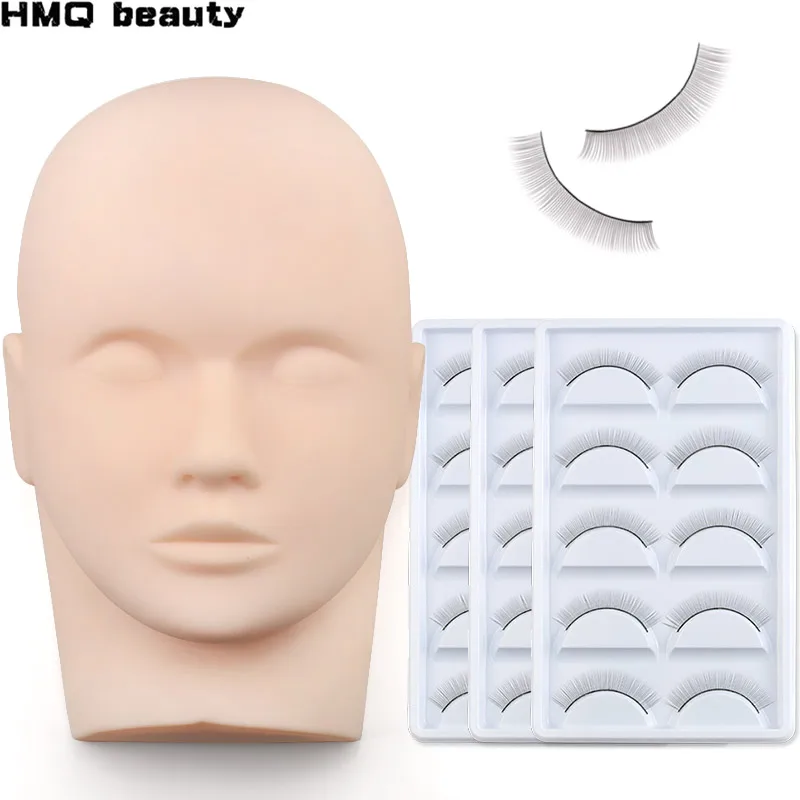 Mannequin Head for Eyelash Extension With Practice False Eyelashes