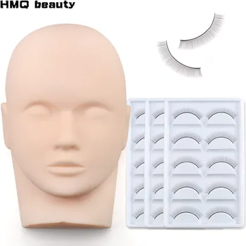 속눈썹 연장용 마네킹 머리, 연습용 인조 속눈썹 실리콘 마네킹 머리, 속눈썹 연장 용품 키트