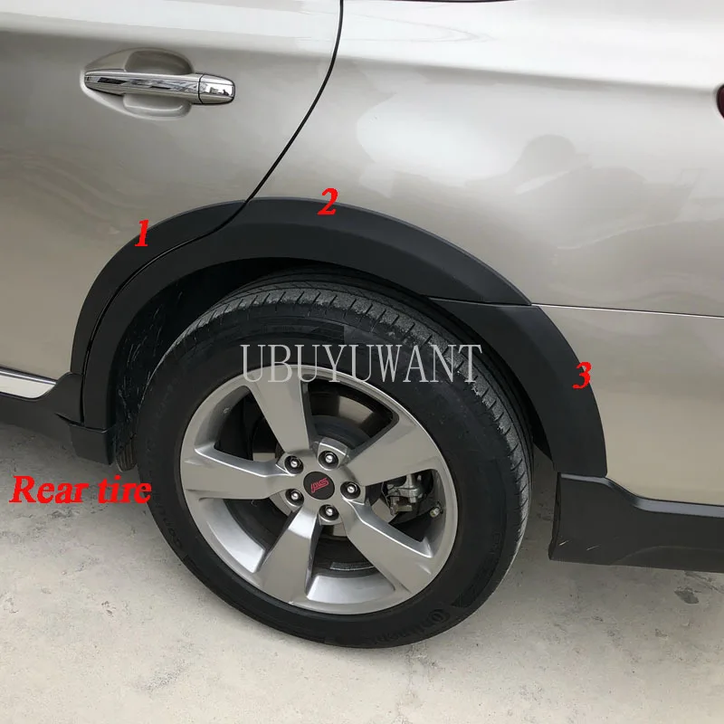 

CNYAM 10pcs Car Wheel Eyebrow Round Arc Fender Mud Flaps Mudguards Splash Guards For Subaru Outback 2015 2016 2017 2018