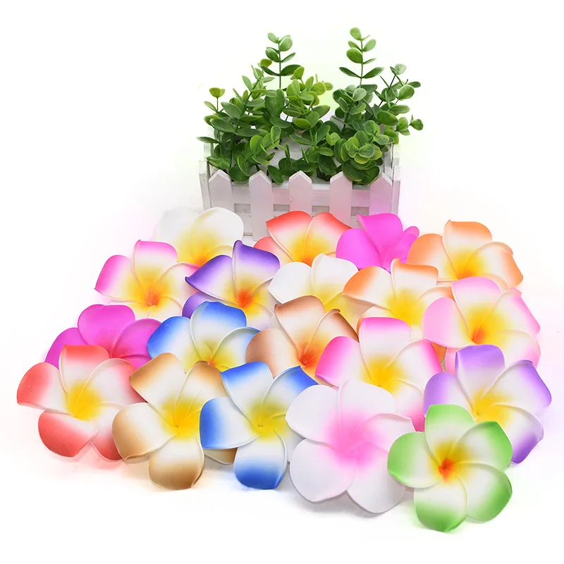 10 шт./лот Plumeria Гавайская ПЭ пена Французский искусственный цветок головной убор
