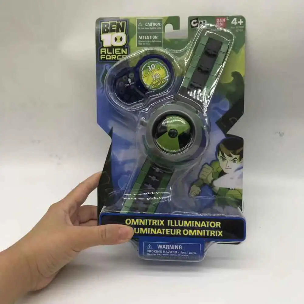 Япония Бен 10 Ultimate Omnitrix часы стиль проецирующие часы BAN DAI натуральная Ben10 часы игрушка Рождественский подарок для детей - Цвет: B