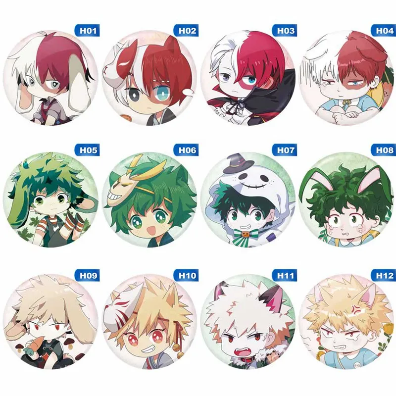 Значок Аниме Boku no Hero Академия мидория Izuku Bakugou Katsuki Todoroki Shoto значок брошь эмблема