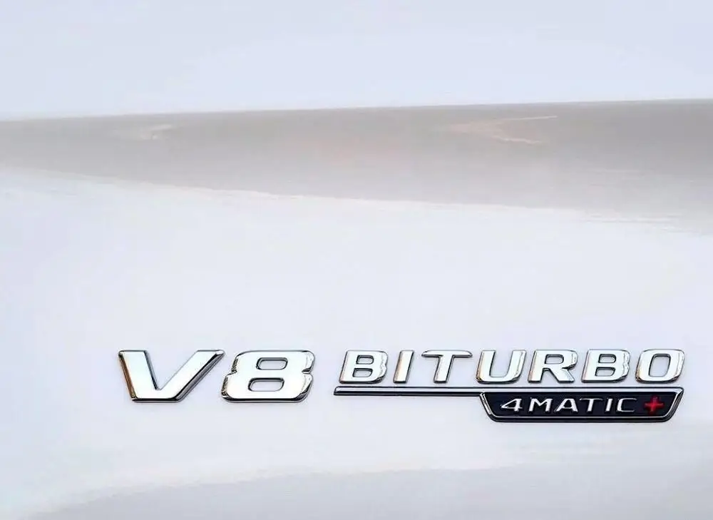 Хром V8 для BITURBO 4matic + эмблемы Fender Для Mercedes AMG +|Эмблемы| |