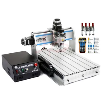 

CNC milling machines 4 axis 3040 ZQ-USB port cnc wood router 300W spindle engraving machine for 3D woodworking tool