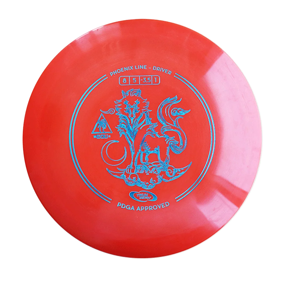 YIKUN диски PDGA одобренный диск Гольф диск драйвер GOU - Цвет: Phoenix-Line Red