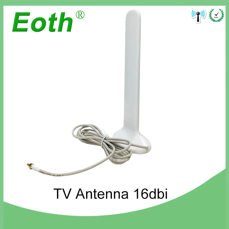 Антенна Eoth 3G 4G LTE разъем CRC9 16 дБи с удлинителем 2 м 3g внешняя антенна для модемного