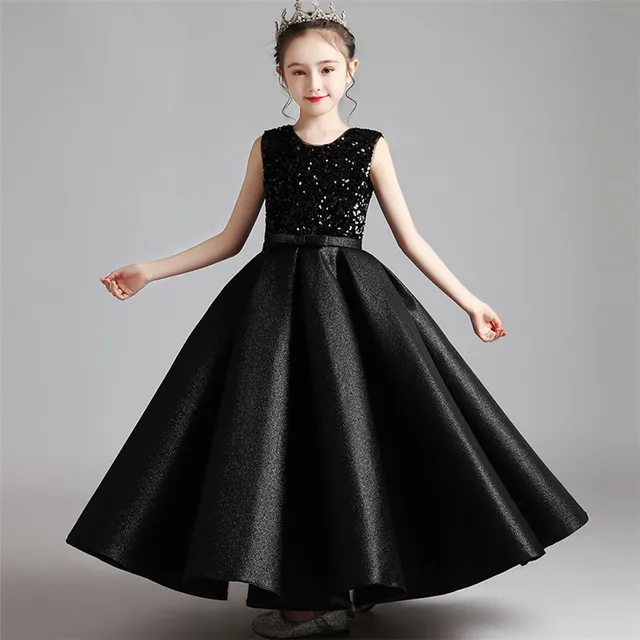 black colour long dress