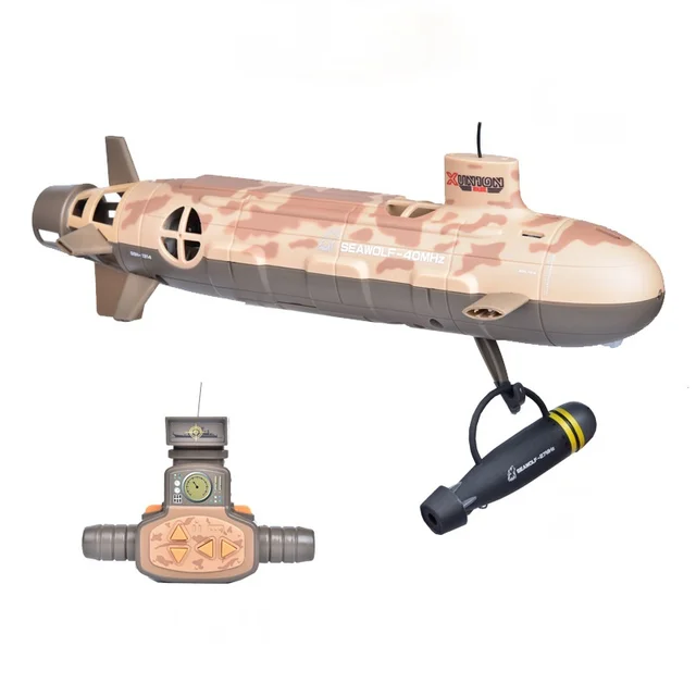 2021 Omnibearing remote control Seawolf upgrade version RC Big submarine 6-Channel 35cm RC Nuclear power Submarine kids toy 5