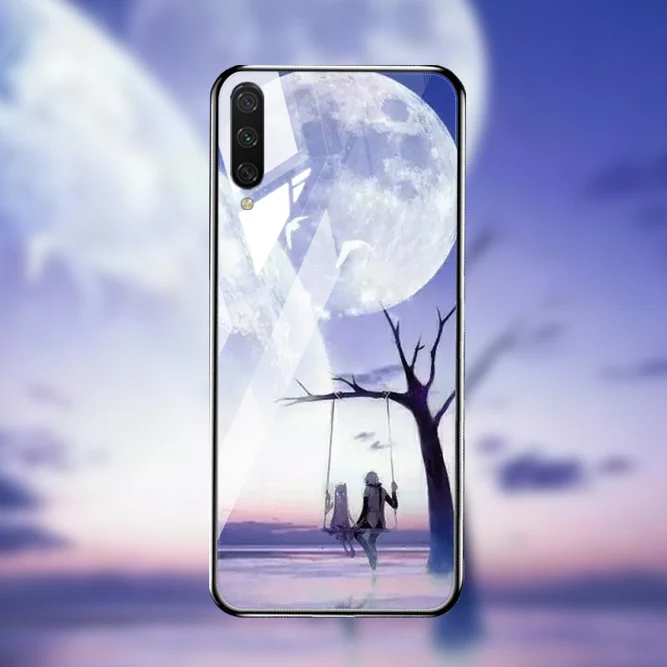 Закаленное стекло чехол Xiaomi Mi A3 чехол s Роскошный Звездный Космос силиконовый чехол для телефона на Xiaomi Mi CC9 CC9e A3 Lite чехол бампер Капа - Цвет: M046