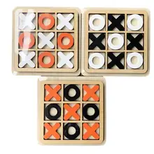 Jeu de plateau Xo en bois pour enfants, jeu d'interaction, jeu de Puzzle éducatif