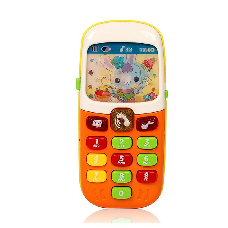 Милый электронный телефон для детей детский мобильный Elephone обучающий музыкальный автомат игры игрушки для детей цвет случайный
