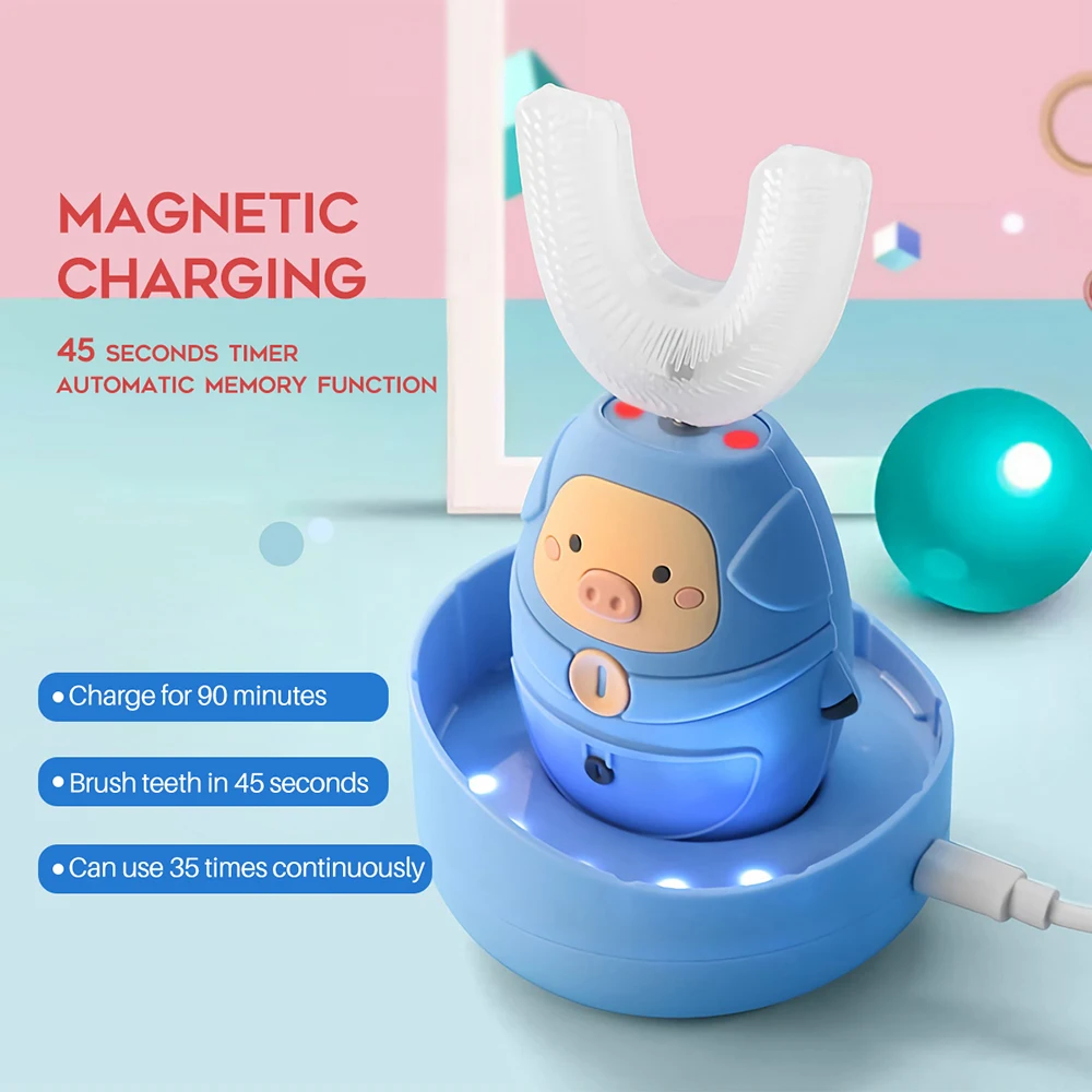 U 360 Sonic Electric Toothbrush for Children Cartoon Pattern USB Charging Silicone Kids Teeth Brush Tooth Whitening Waterproof U 360 Sonic Electric Toothbrush for Children Cartoon Pattern USB Charging Silicone Kids Teeth Brush Tooth Whitening Waterproof