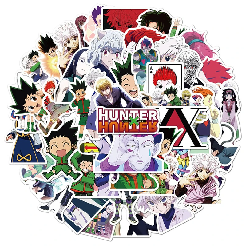 

10/30/50pcs/set Hunter X Hunter Anime Skateboard Stickers Laptop Bicycle Guitar Waterproof Sticker Kids Toy stikers DIY Graffiti