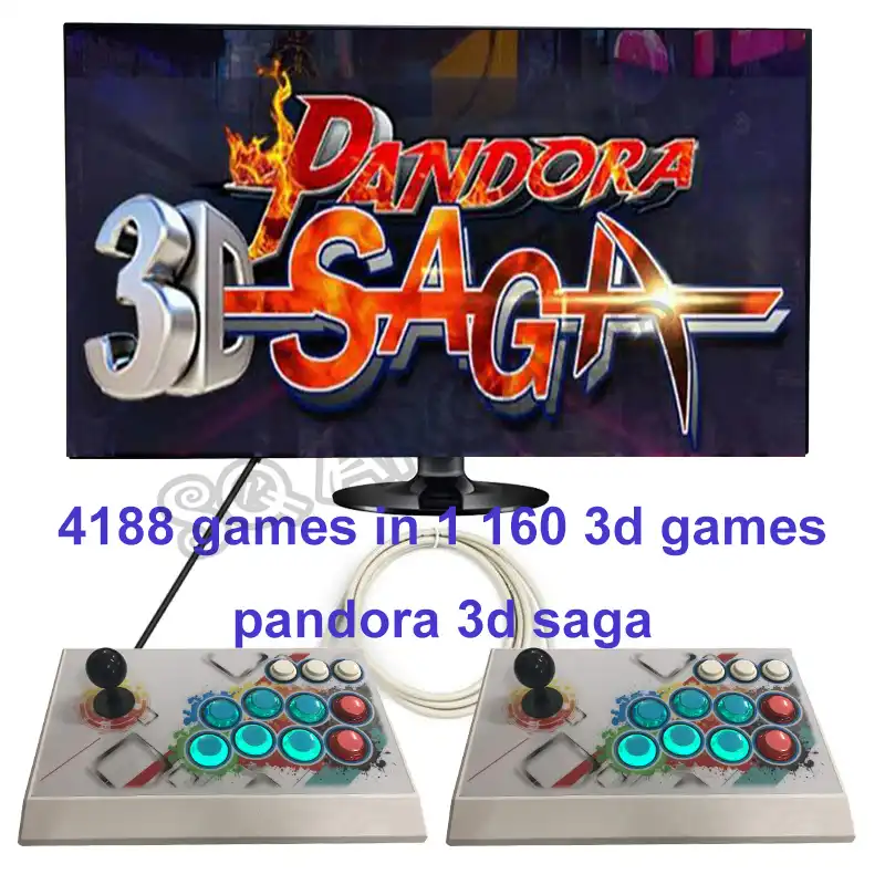 Pandora 3D SAGA Split Arcade Console 4188 games in 1 Motherboard 160 3d  Games Wifi Online Download Game VGA HDMI Output