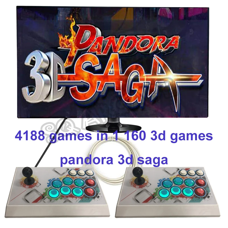 Игровая консоль Pandora 3D разделенная аркадная 4188 игр в 1 160 3d Wi-Fi онлайн-загрузка VGA