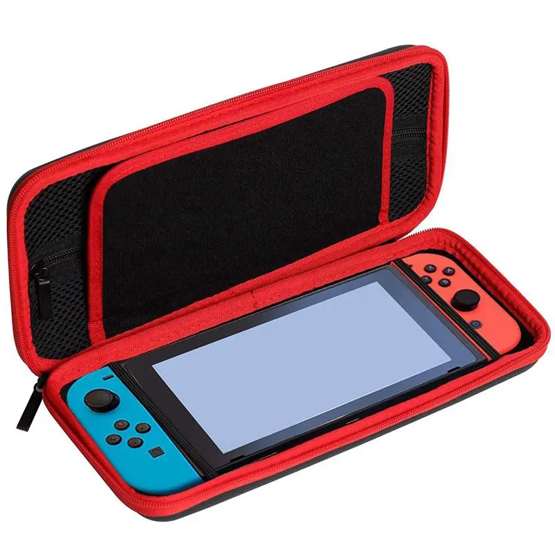 Чехол для полной переноски для nintendo Switch-портативный защитный жесткий чехол для путешествий анти-шок сумка для хранения с 10 слотами для игровых карт - Цвет: Red
