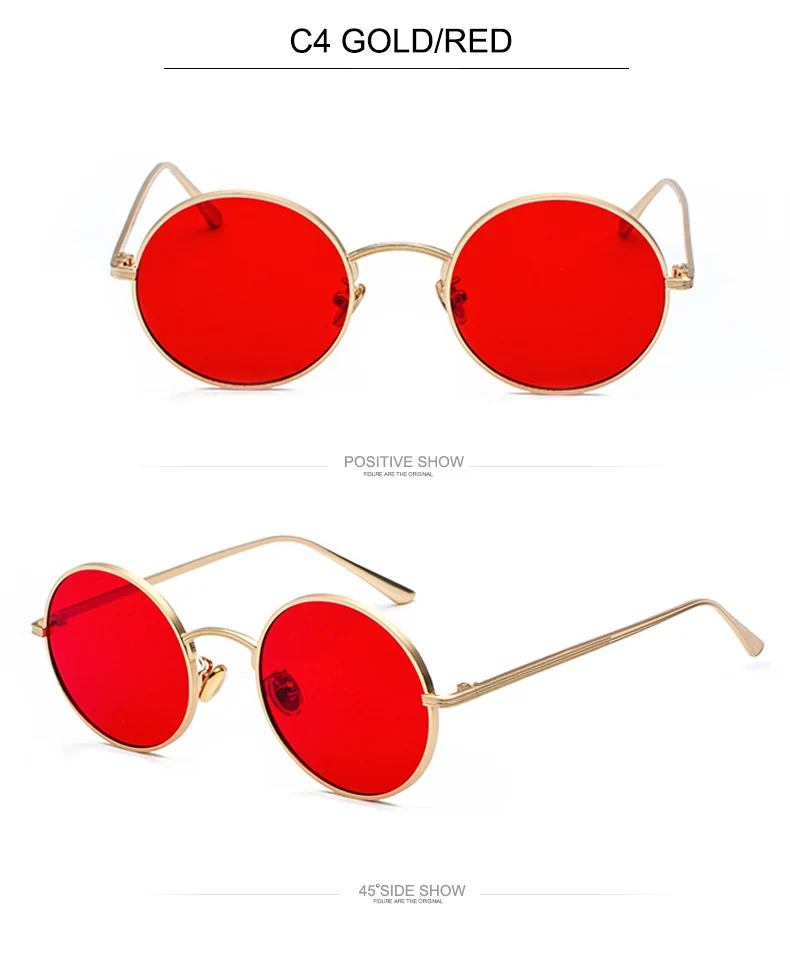 OEC CPO Classic Men Round Sunglasses Women Metal Frame UV400 Sun Glasses Men's Female Fashion Eyewear O90 guess sunglasses