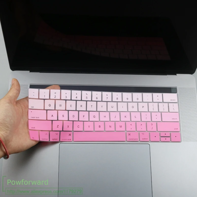 Крышка клавиатуры силиконовые серьги для Macbook Pro 13,3 ''& Pro 15,4'' с сенсорной панелью Версия США A1706 A1707 A1989 A1990