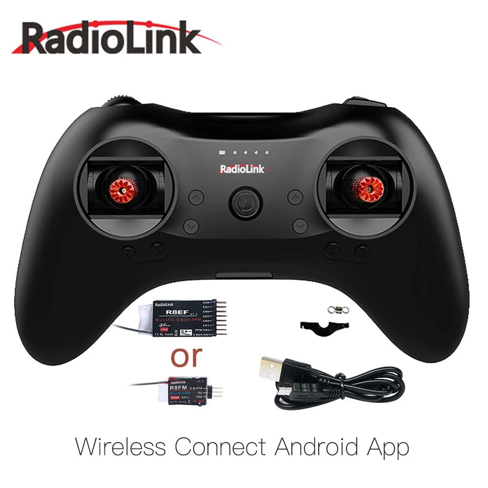 Радиоконтроллер Radiolink T8S 2 4 ГГц 8 каналов передатчик и приемник R8EF или R8FM геймпад с