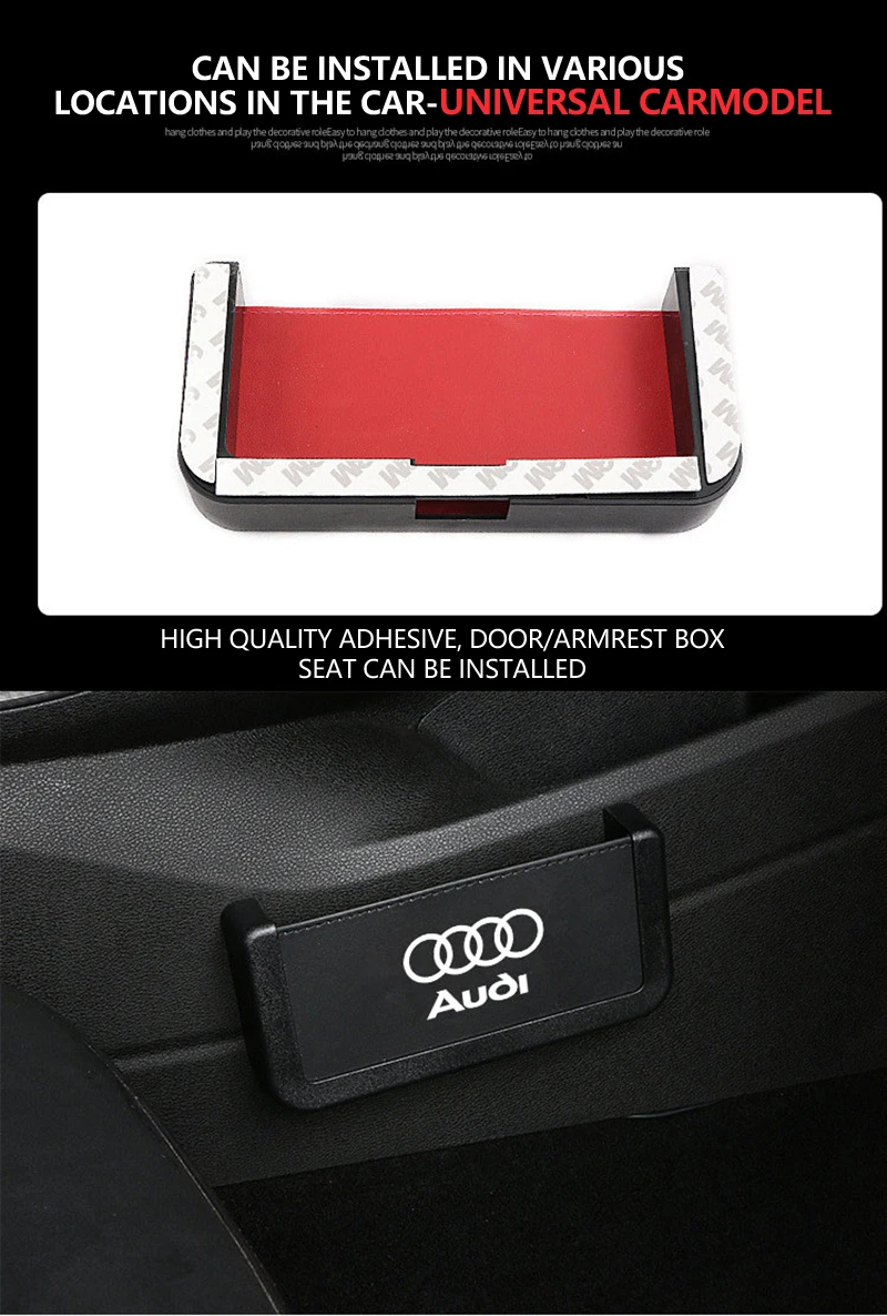 1 шт для Audi b5 b6 b7 b8 A3 A4 A4L A5 A6L C5 C6 RS4 RS5 Q7 автомобильная сумка для хранения мульти-Функция Универсальный Автомобильный ящик для хранения мобильного телефона