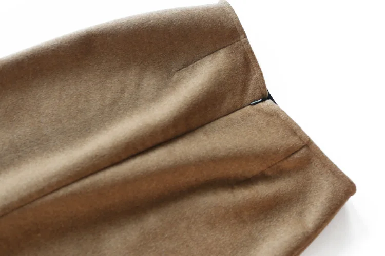French Popular Double-Sided Double Color Wool Double-faced Woolen Goods Skirt New Style WOMEN'S Dress Autumn And Winter Woo