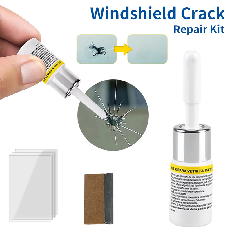 Car Cracked Glass Repair Tool DIY Car Window Phone Screen Repair Kit Glass Curing Glue Auto