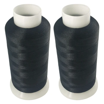 

Big deal 60 WT Bottom Thread for Sewing Machine/Embroidery Machine, 10000M Embroidery Thread, 75D / 2, Black 2Pcs