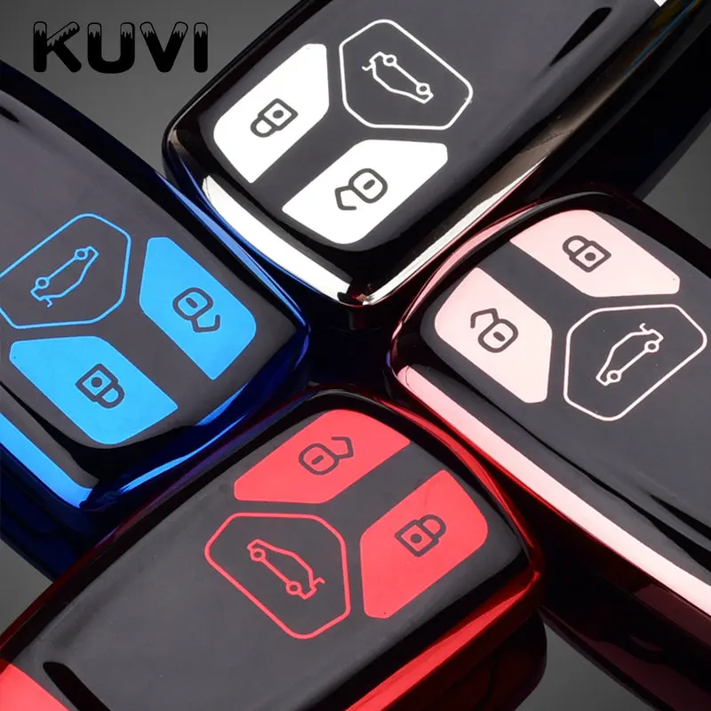 Tpu Protection Car Key Case Cover Skin Shell For Audi A4 A4l A5 Q5 Q7 Tt 2016 2017 Key Fob 2016 2017 2018 Styling - - Racext™️ - - Racext 17
