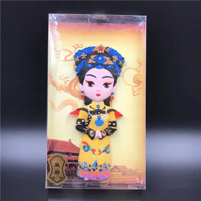 qing chao huang hou Китайская Пекинская опера, макияж для лица, магнит на холодильник, персонажи оперы, сувенир, резиновый материал, магнитные наклейки для украшения дома - Цвет: qing chao huang hou