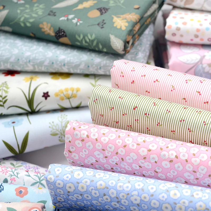 Kids Patchwork Fabric Printed Floral Cotton Fabric DIY Sewing Material