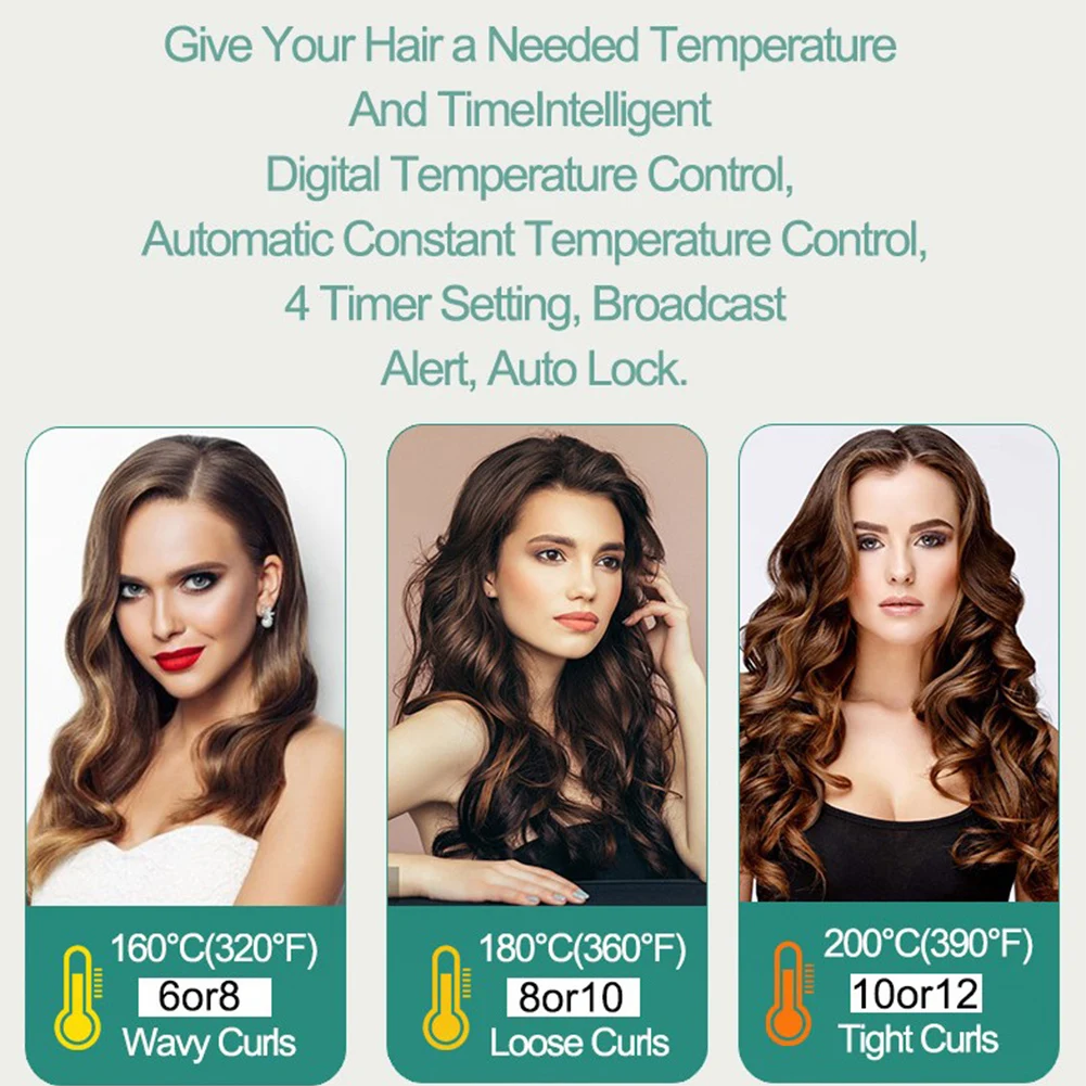 Portátil sem fio automático curling modelador de