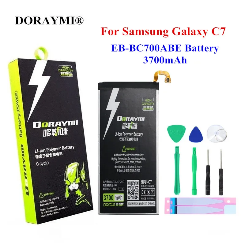 Doraymi 3700Mah Eb-Bc700Abe Batteria Per Samsung Galaxy C7 C7000 Sm-C7000 Sm-C7010 Duos C7018 C7 Pro Sostituzione Del Telefono Bateria