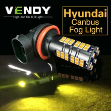 2 шт. Автомобильный светодиодный фонарь для hyundai Accent Elantra Sonata Tiburon Santa Fe Tucson Azera Genesis Veracruz лампа H8 H11 9006 HB4