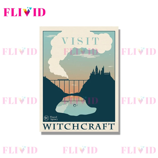 Famous Movie Witchcraft School Cartoon Scenery Nordic Poster Wall Art Canvas Painting Wall Pictures For Living Room Unframed K