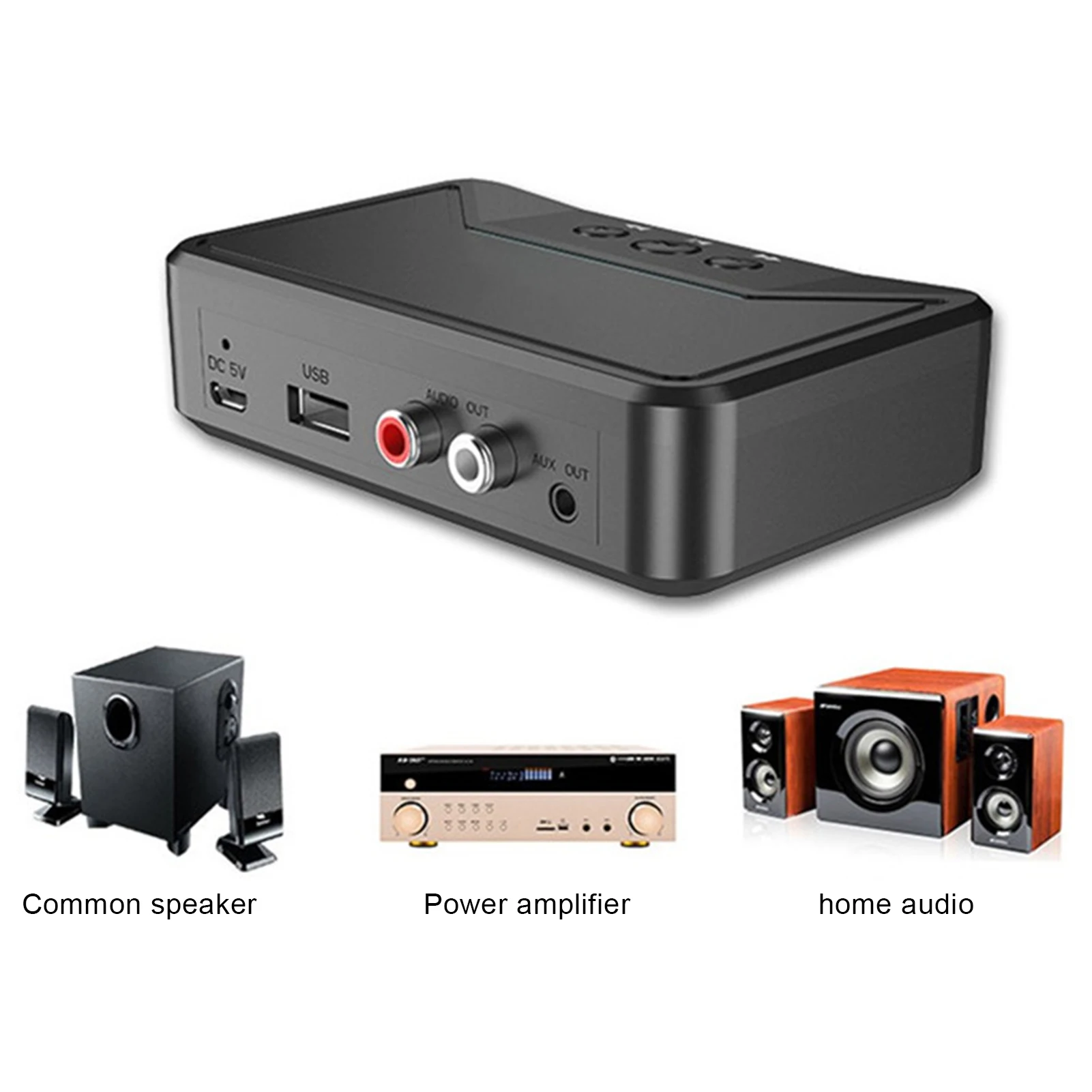 NFC Bluetooth 5 0 EDR Recevier Wireless Audio Adapter With RCA 3 5MM AUX Jack Stereo Music Receiver For Headphone PC Car
