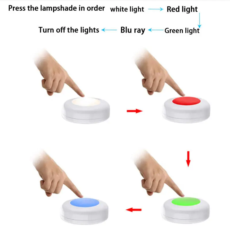 Remote Control RGB Bathroom Cabinet Light Powered Touch Sensor closet lamps led lights for bedroom Living room kitchen lighting