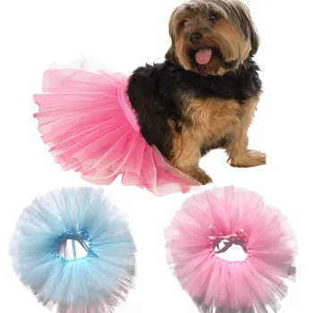 

Spring Summer Pet Dog Mesh Tutu Princess Dress Cute Skirt for Small Medium Dog Cat Pet Outfit for Birthday Party
